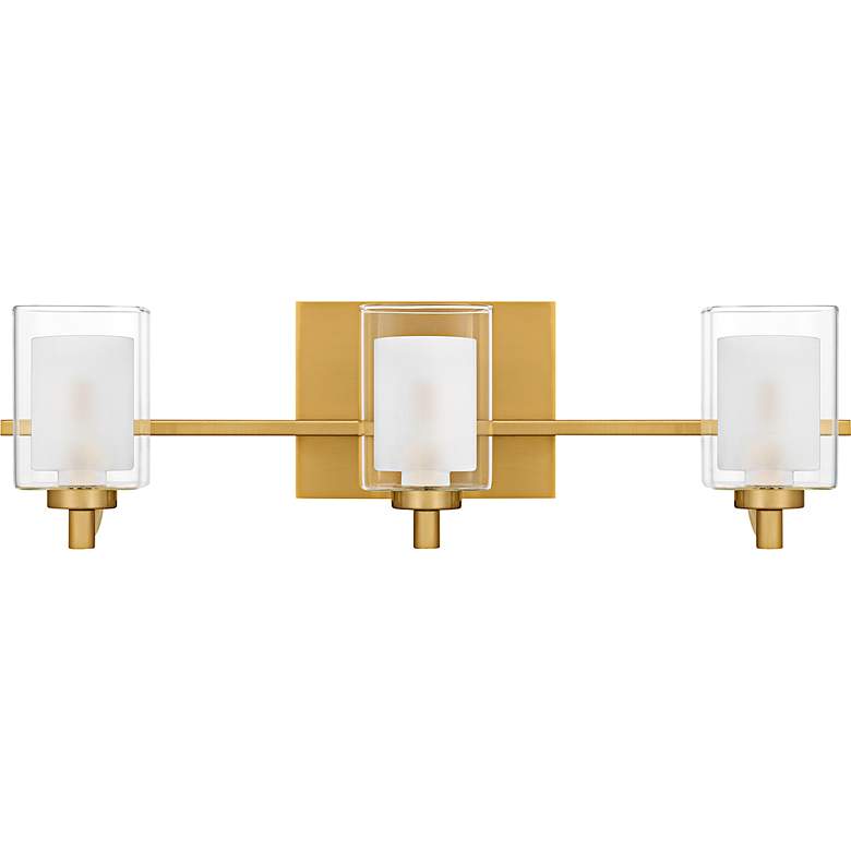 Image 2 Kolt 3-Light Brushed Gold Bath Light more views