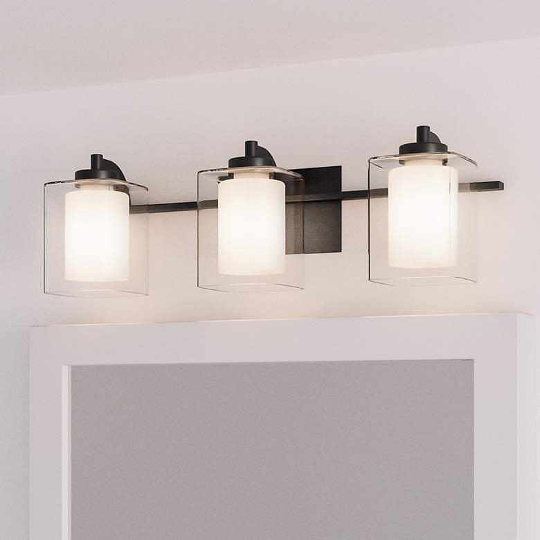 Image 1 Kolt 3-Light Matte Black Vanity Light