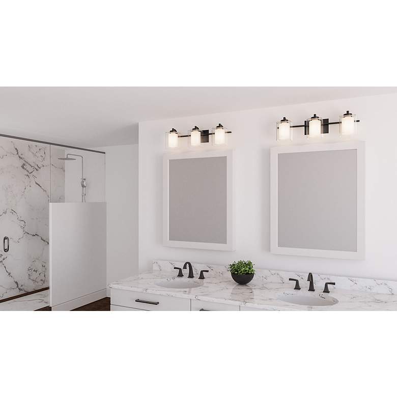 Image 6 Kolt 3-Light Matte Black Vanity Light more views