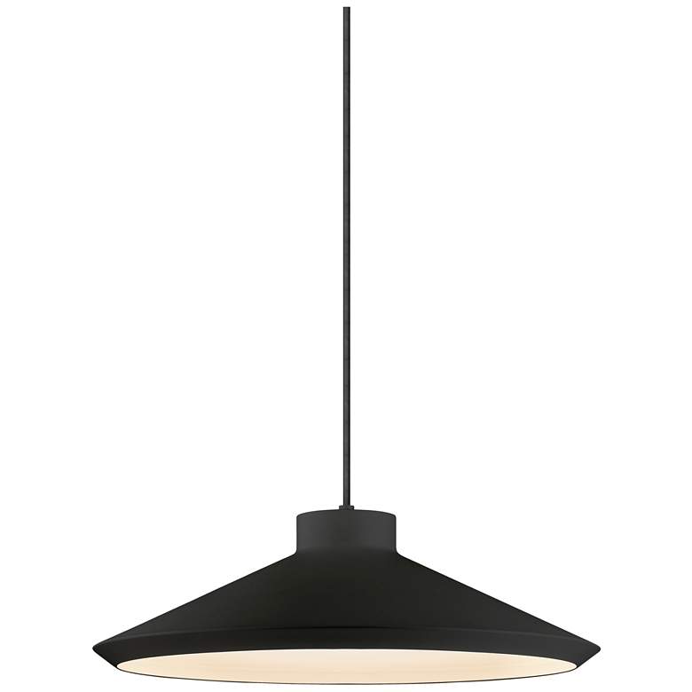 Image 1 Koma 20 inch Wide Satin Black Pendant