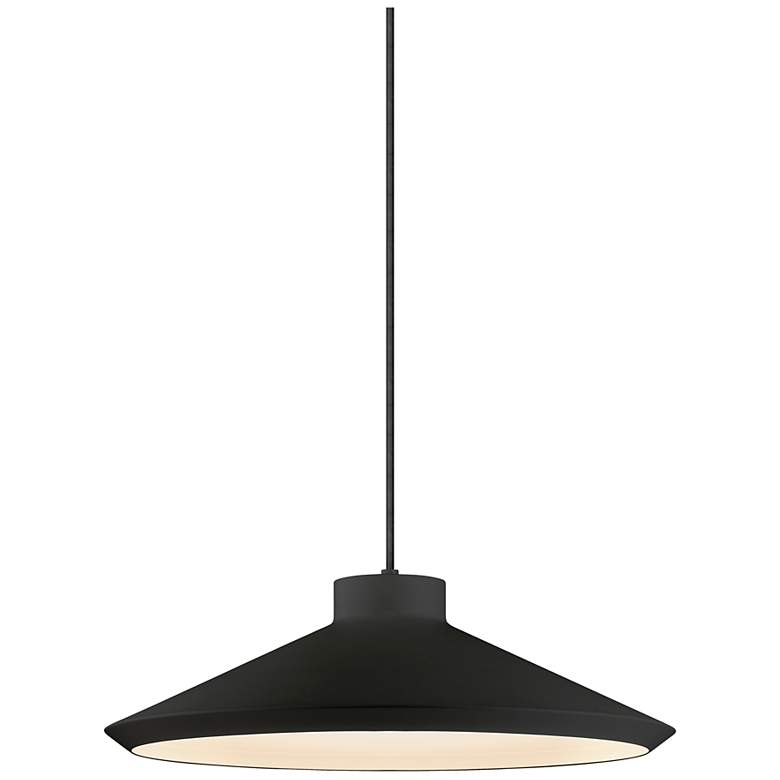 Image 2 Koma 20" Wide Satin Black Pendant