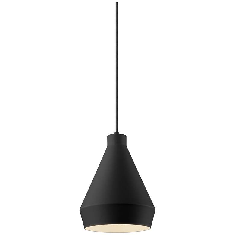 Image 1 Koma 9 inch Wide Satin Black Pendant