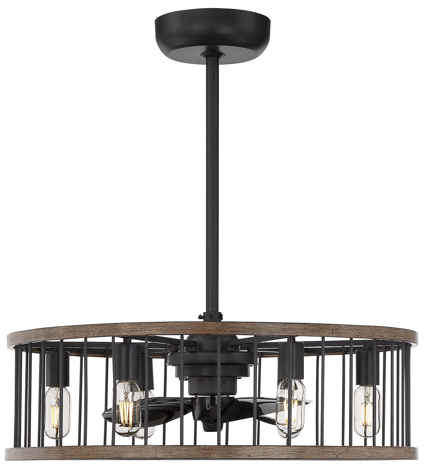 Image 3 Kona 6-Light Fan D'Lier in Sapele (Fandelier)