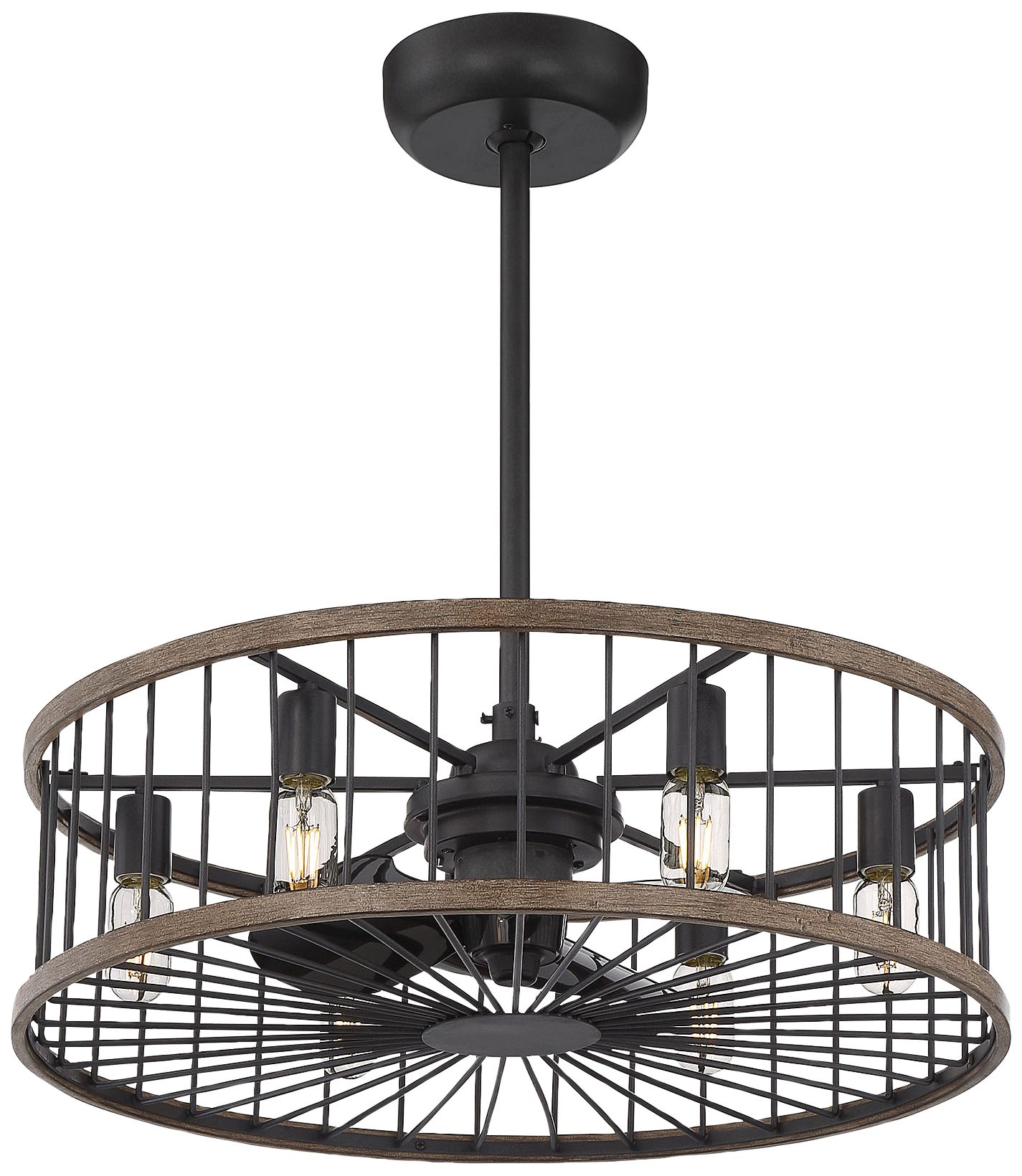 Image 7 Kona 6-Light Fan D'Lier in Sapele (Fandelier) more views