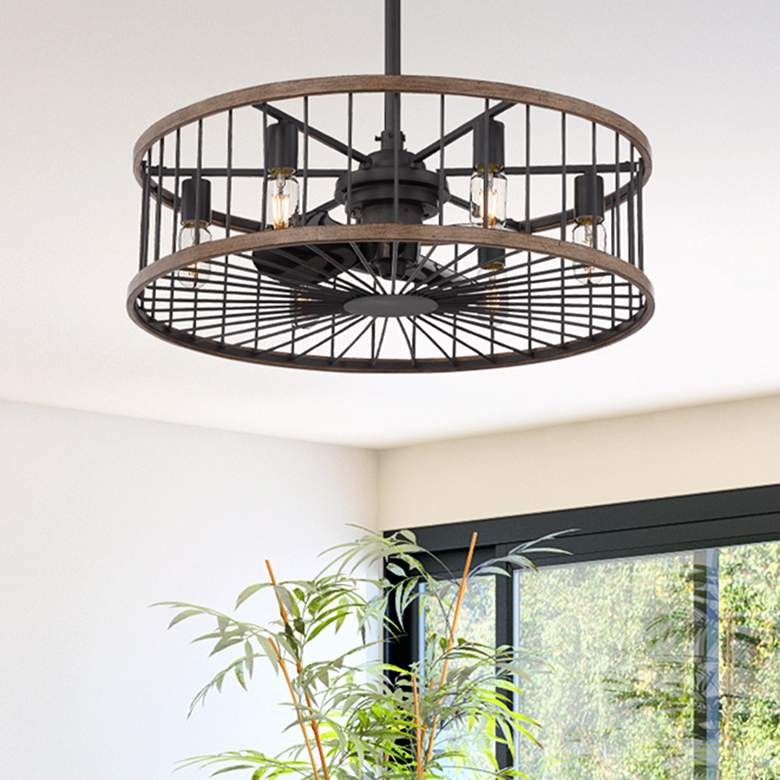 Image 2 Kona 6-Light Fan D'Lier in Sapele