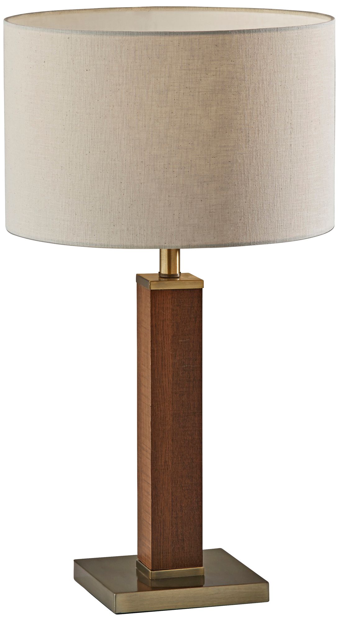 walnut wood table lamp