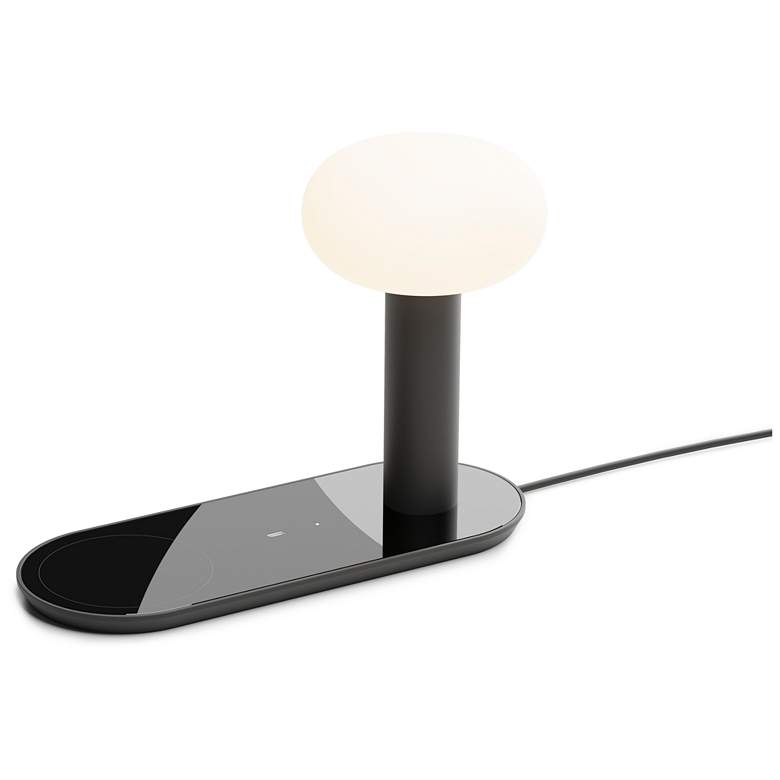 Image 2 Koncept Combi 7 1/2" LED Lamp in Black with USB and Smart Charging Pad