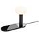 Koncept Combi 7 1/2" LED Lamp in Black with USB and Smart Charging Pad