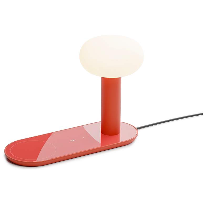 Image 2 Koncept Combi 7 1/2" LED Lamp in Red with USB and Smart Charging Pad