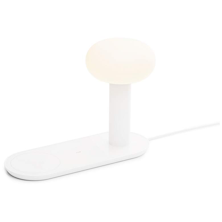 Image 2 Koncept Combi 7 1/2" LED Lamp in White with USB and Smart Charging Pad
