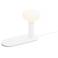 Koncept Combi 7 1/2" LED Lamp in White with USB and Smart Charging Pad