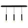 Koncept Combi Pendant 12" Linear 3 Black