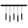 Koncept Combi Pendant 12" Linear 5 Black