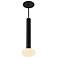 Koncept Combi Pendant 12" Single Black, Glass Ball