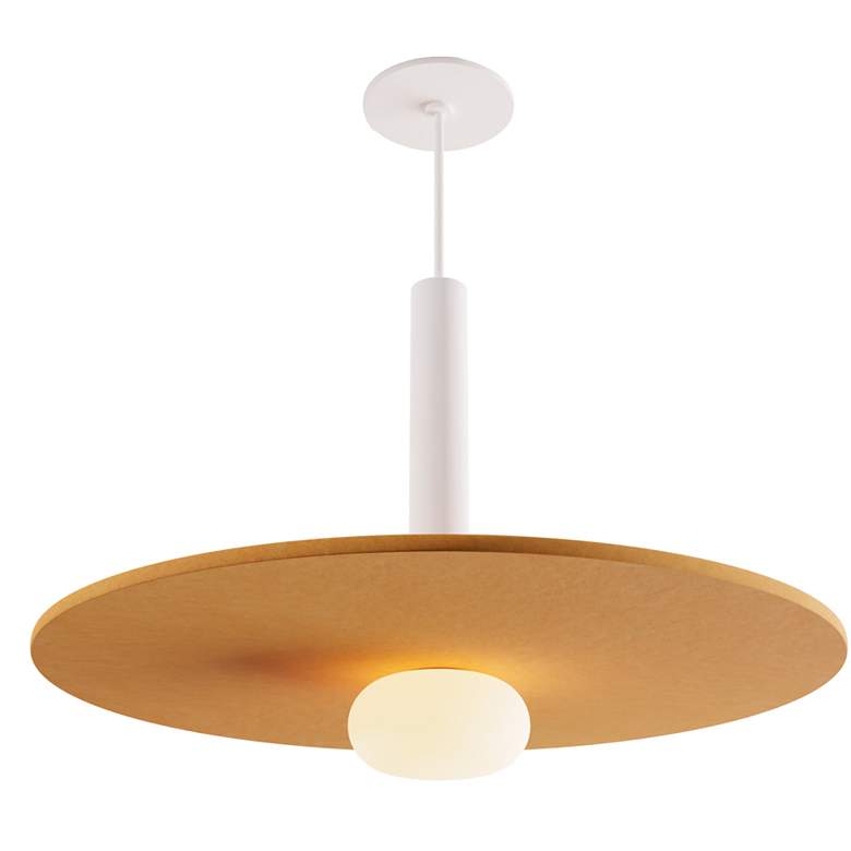 Image 1 Koncept Combi Pendant 12" Single White 20" panel (Mustard)