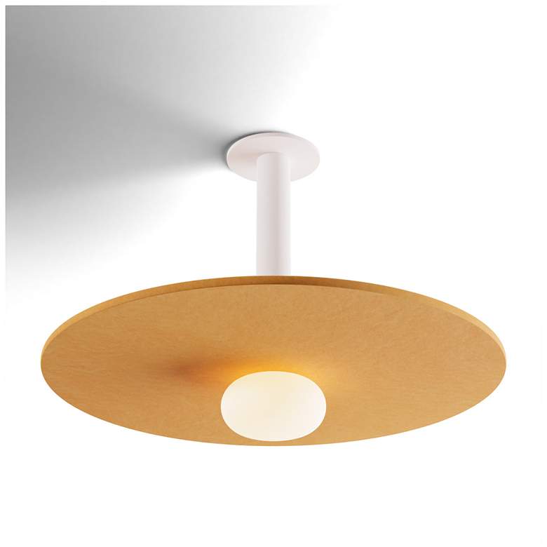 Image 2 Koncept Combi Pendant 12" Single White 20" panel (Mustard) more views
