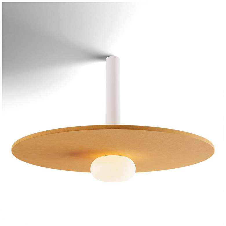 Image 3 Koncept Combi Pendant 12" Single White 20" panel (Mustard) more views