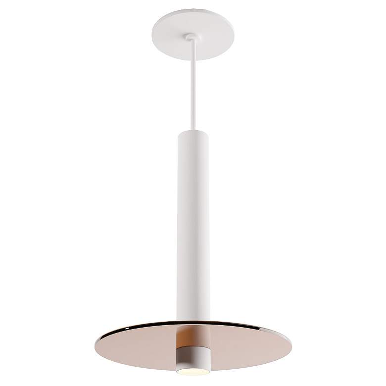 Image 1 Koncept Combi Pendant 12" Single White 9" glass plate ( Brown)
