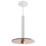 1_Koncept Combi Pendant 12" Single White 9" glass plate ( Brown)