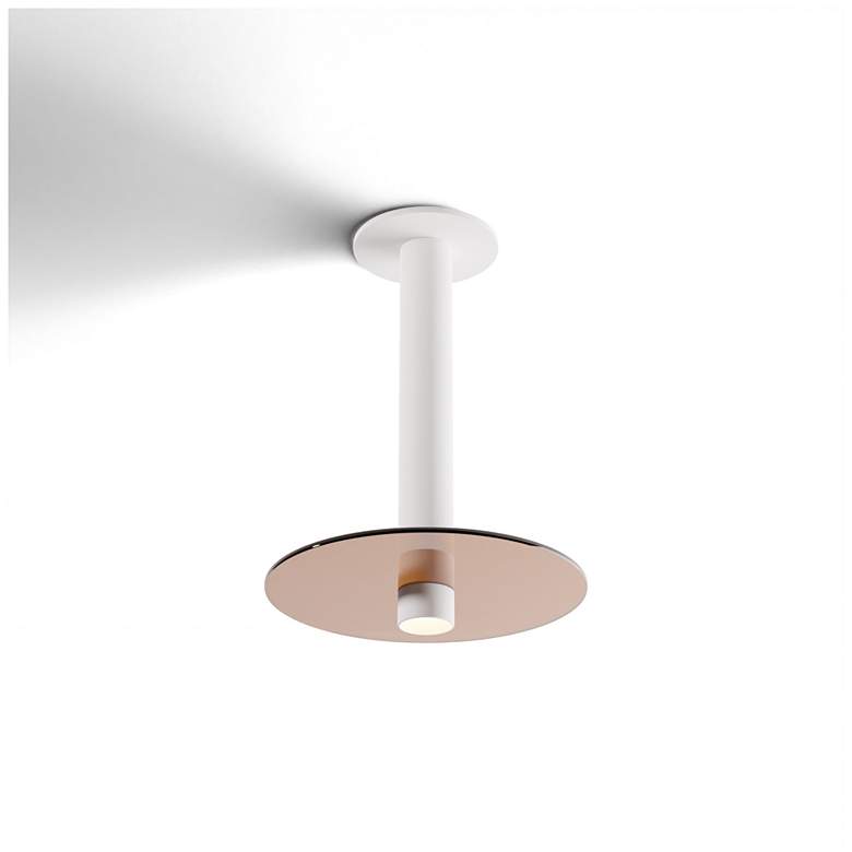Image 2 Koncept Combi Pendant 12" Single White 9" glass plate ( Brown) more views
