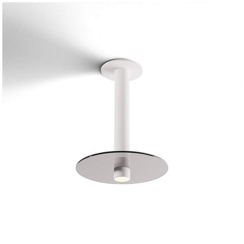 Image 2 Koncept Combi Pendant 12" Single White 9" glass plate ( Grey) more views