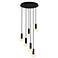 Koncept Combi Pendant 6" Circular 6 Black