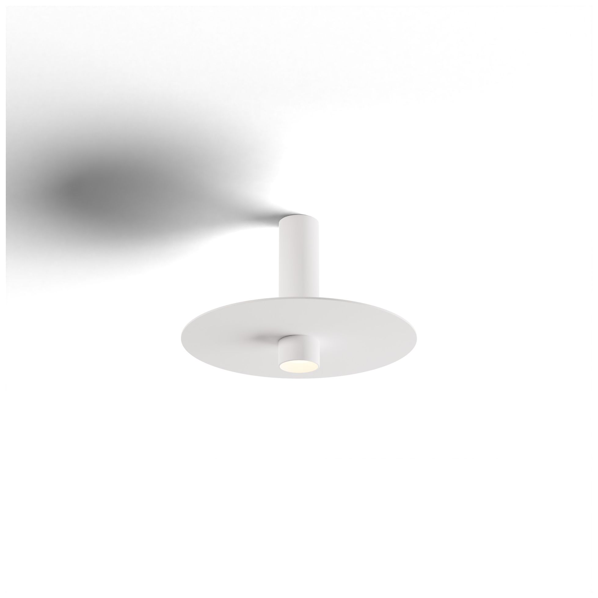 Image 2 Koncept Combi Pendant 6" Single White 9" metal plate (White) more views