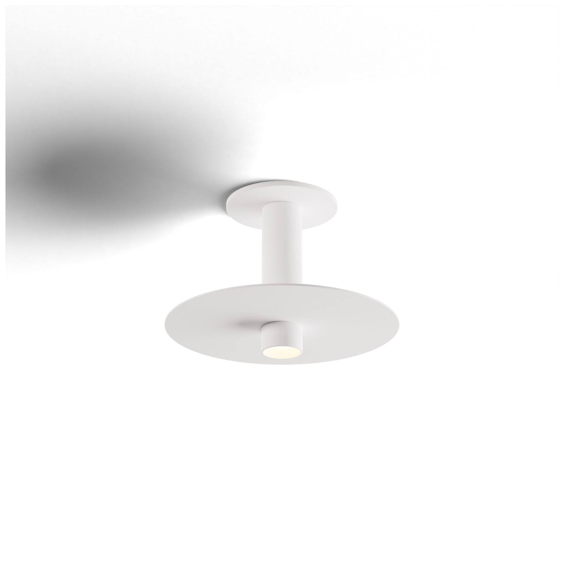 Image 3 Koncept Combi Pendant 6" Single White 9" metal plate (White) more views