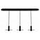 Koncept Combi Pendant 6" Linear 3 Black, 9" glass plate ( Grey)