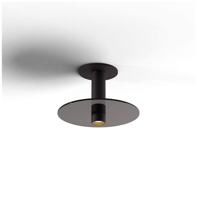 Image 2 Koncept Combi Pendant 6" Single Black, 9" glass plate ( Grey) more views