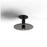 2_Koncept Combi Pendant 6" Single Black, 9" glass plate ( Grey) more views