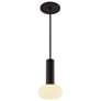 1_Koncept Combi Pendant 6" Single Black, Glass Ball
