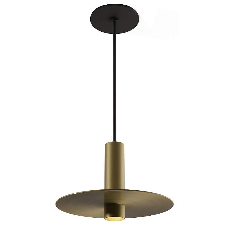 Image 1 Koncept Combi Pendant 6" Single Brass, 9" metal plate (Brass)