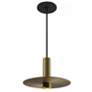 1_Koncept Combi Pendant 6" Single Brass, 9" metal plate (Brass)