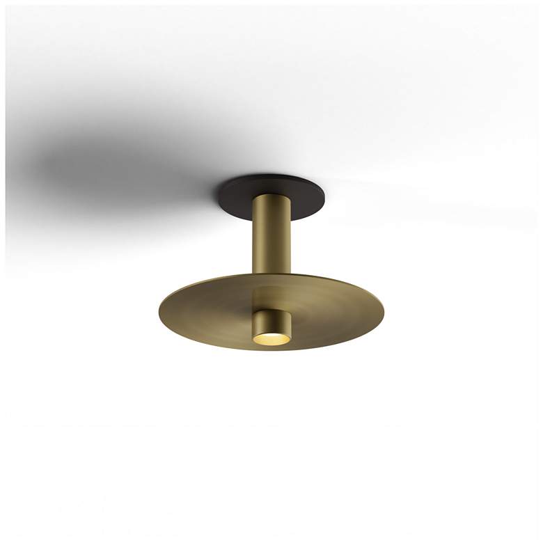 Image 2 Koncept Combi Pendant 6" Single Brass, 9" metal plate (Brass) more views