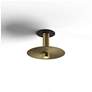 2_Koncept Combi Pendant 6" Single Brass, 9" metal plate (Brass) more views