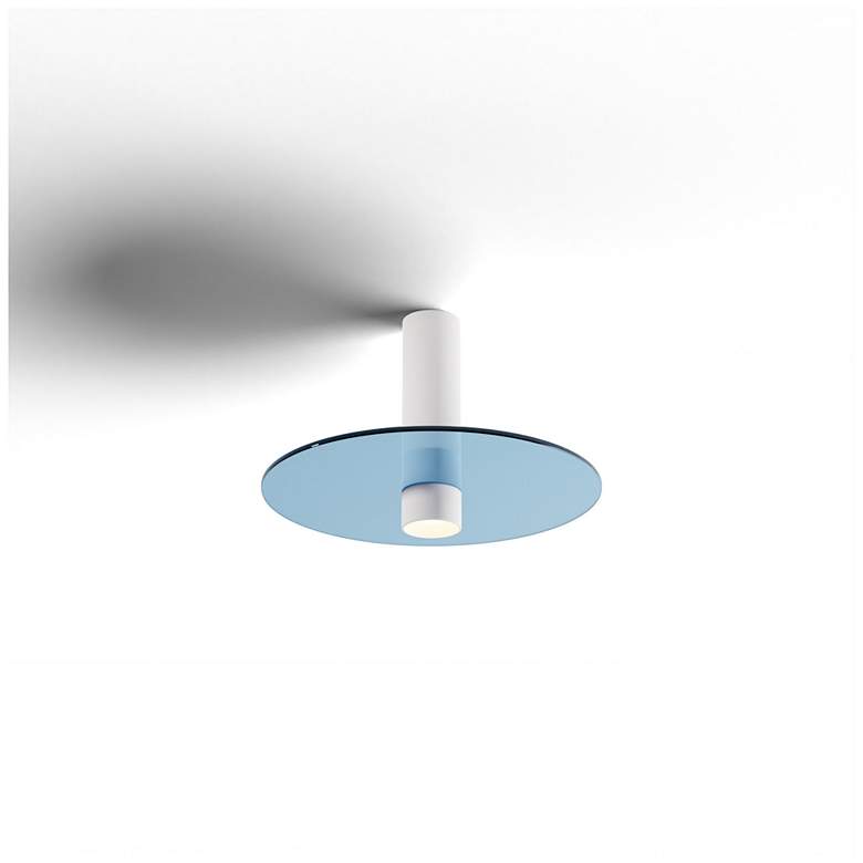 Image 3 Koncept Combi Pendant 6" Single White 9" glass plate (Blue) more views