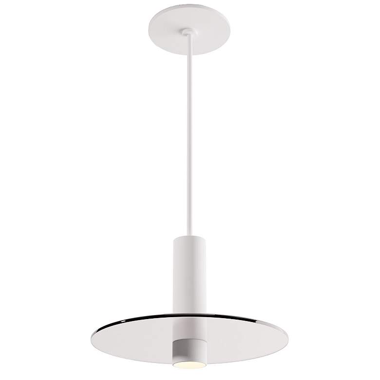Image 1 Koncept Combi Pendant 6" Single White 9" glass plate (Clear)