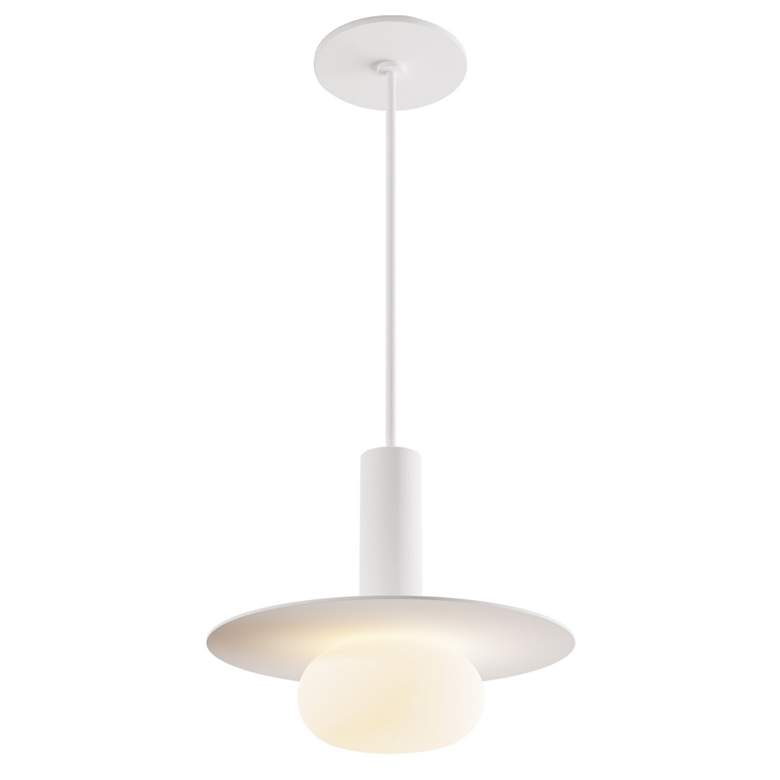 Image 1 Koncept Combi Pendant 6" Single White 9" metal plate