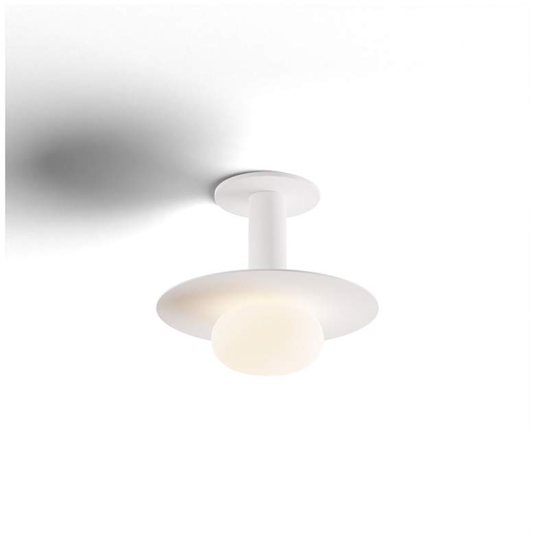 Image 2 Koncept Combi Pendant 6" Single White 9" metal plate more views