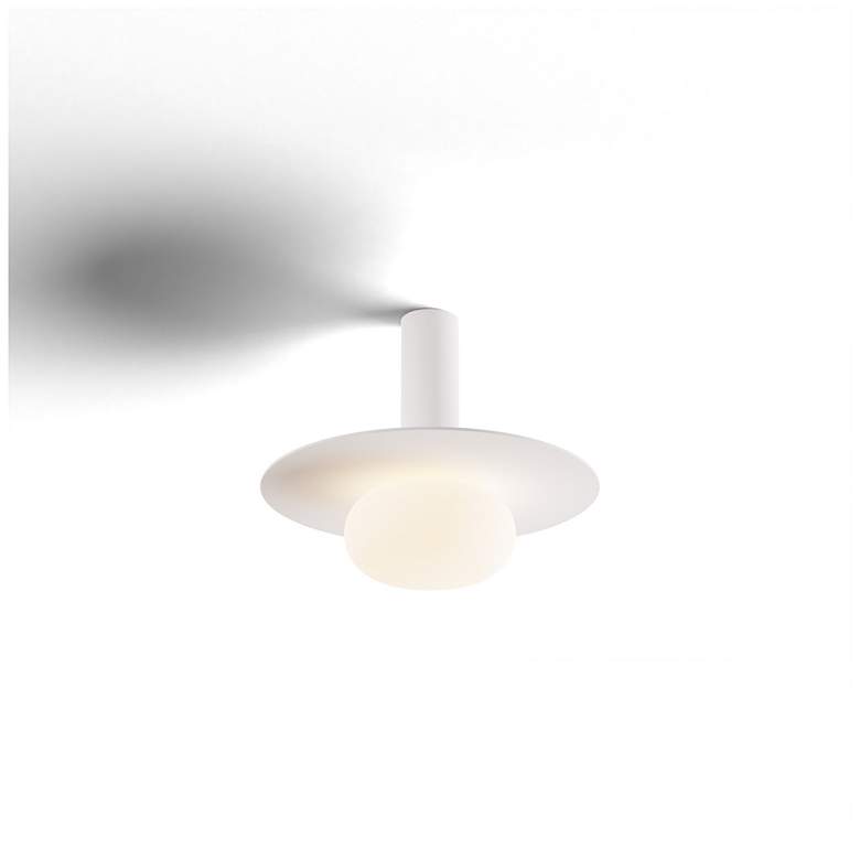 Image 3 Koncept Combi Pendant 6" Single White 9" metal plate more views