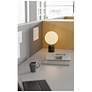 3_Koncept Dude 12 3/4" High Black Marble LED Table Lamp more views