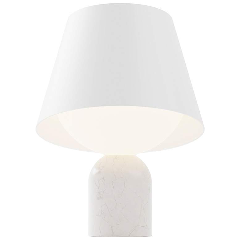 Image 1 Koncept Dude 12 3/4" High Carrara White LED Table Lamp