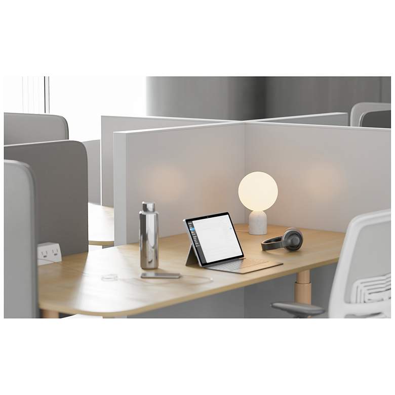 Image 2 Koncept Dude 12 3/4" High Carrara White LED Table Lamp more views