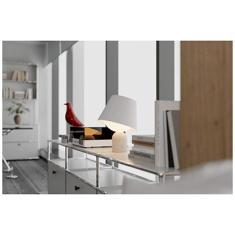 Image 4 Koncept Dude 12 3/4" High Carrara White LED Table Lamp more views