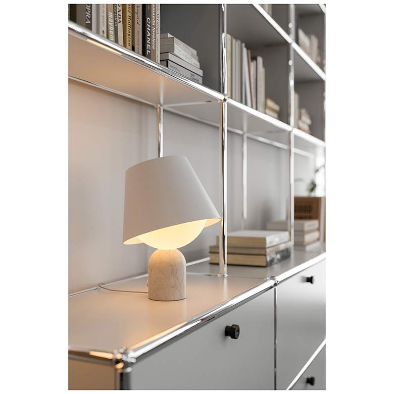 Image 5 Koncept Dude 12 3/4" High Carrara White LED Table Lamp more views