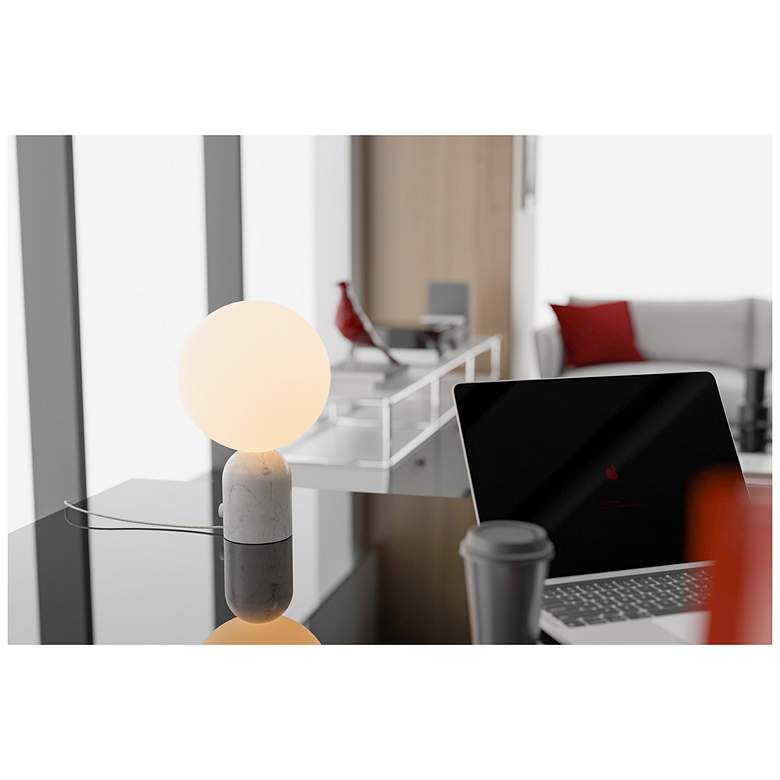 Image 6 Koncept Dude 12 3/4" High Carrara White LED Table Lamp more views