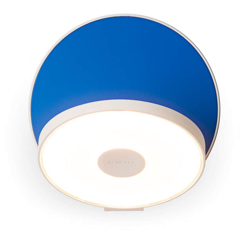 Image 1 Koncept Gravy 5" High Matte Blue Plug-In LED Wall Sconce