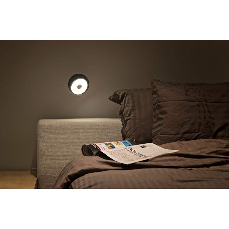 Image 2 Koncept Gravy 5" High Matte Blue Plug-In LED Wall Sconce more views