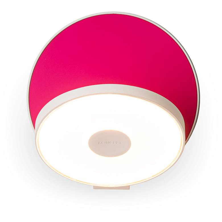 Image 1 Koncept Gravy 5" High Matte Hot Pink LED Wall Sconce